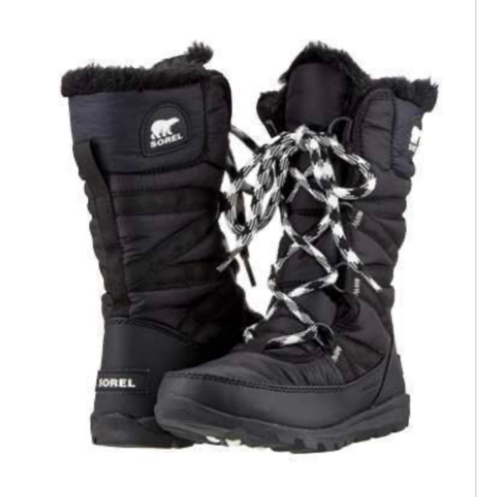 NWT Sorel Women's Whitney Tall II Black Waterproof Fleece-Lined Boots- Size 7